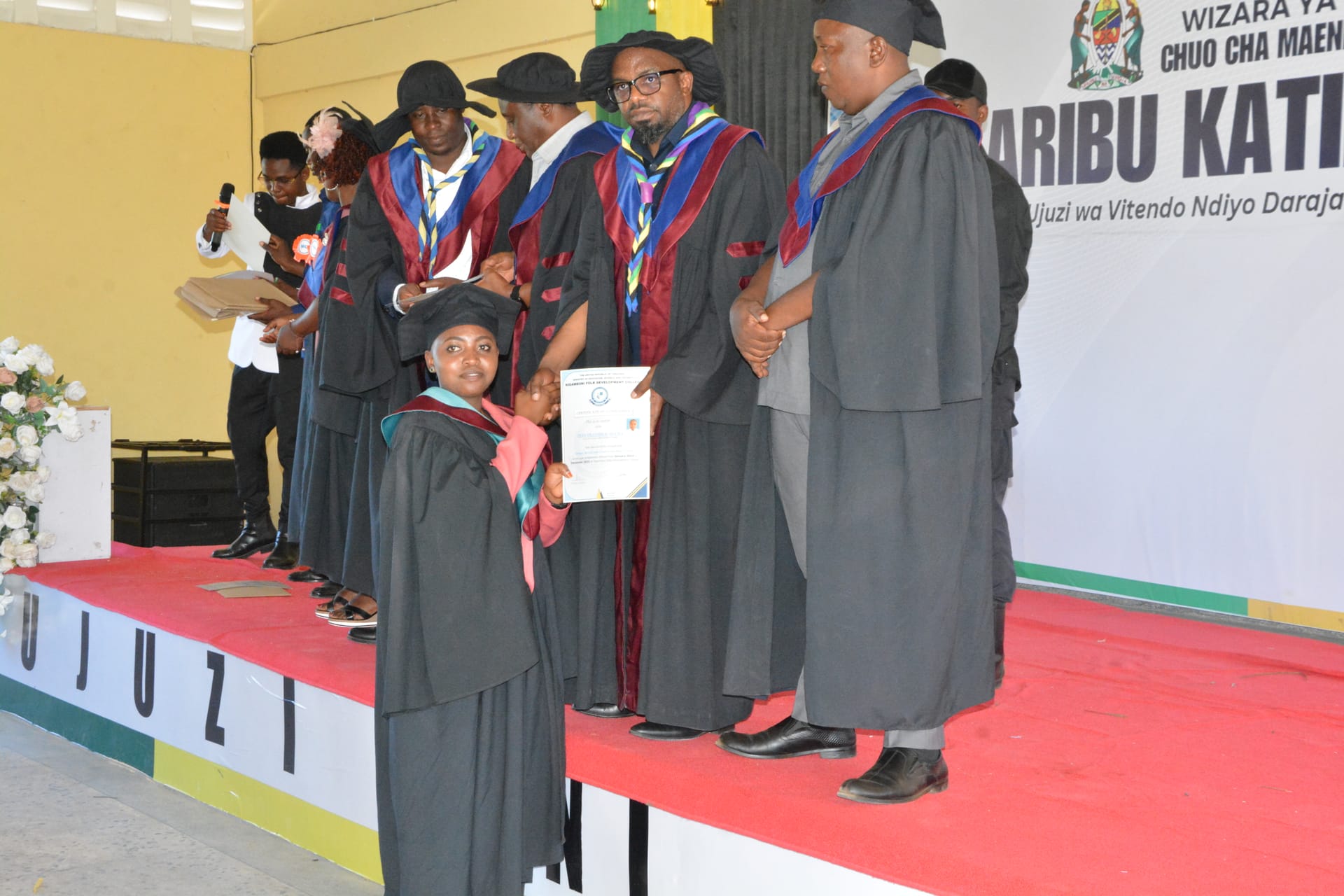 EHM graduates celebrating at a Folk Development College ceremony