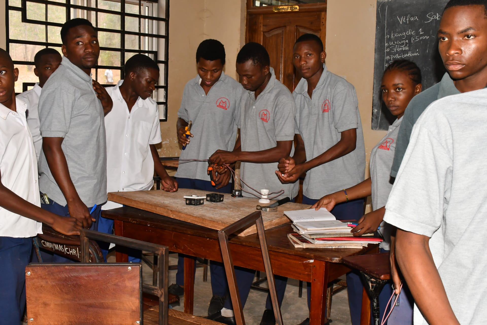 Students in group activity at FDC