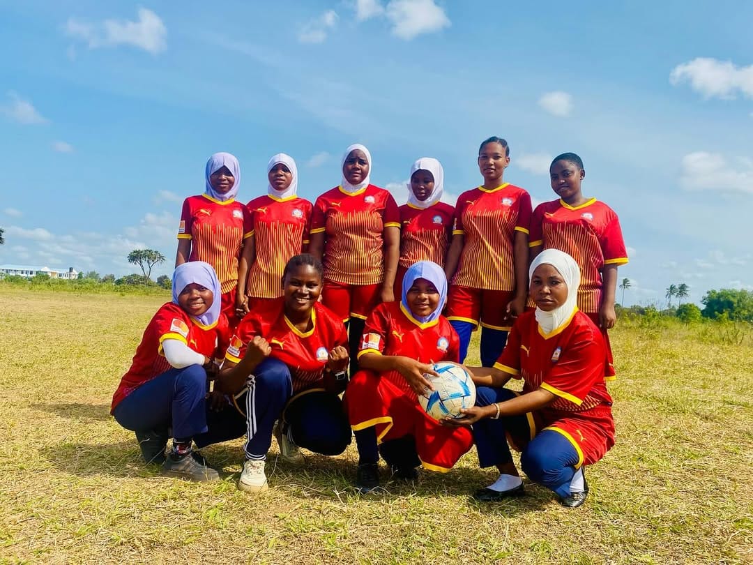 Young players putting locally produced footballs to use
